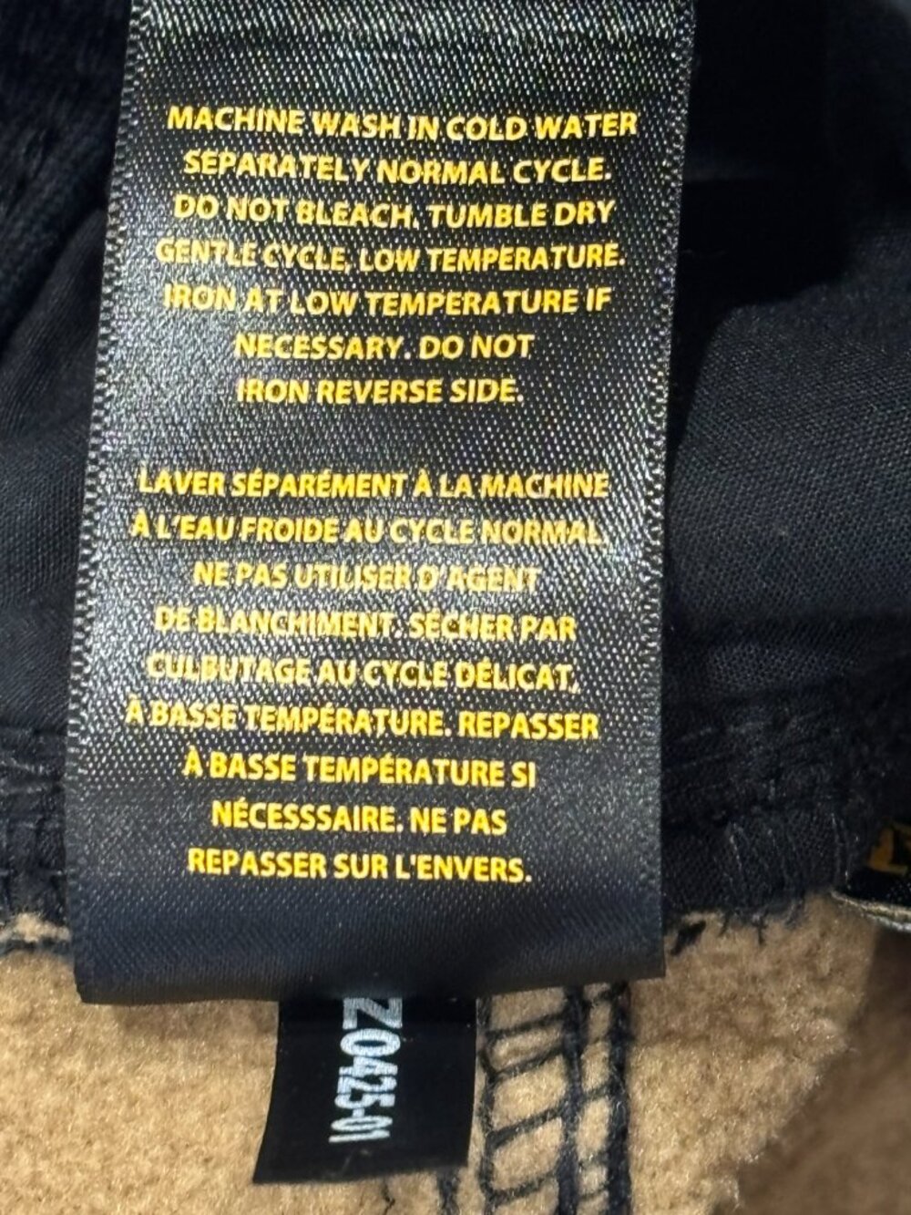 CAT Caterpillar Work Pants Mens 40 x 30 Black Canvas Fleece Lined Insulated - Picture 13 of 14